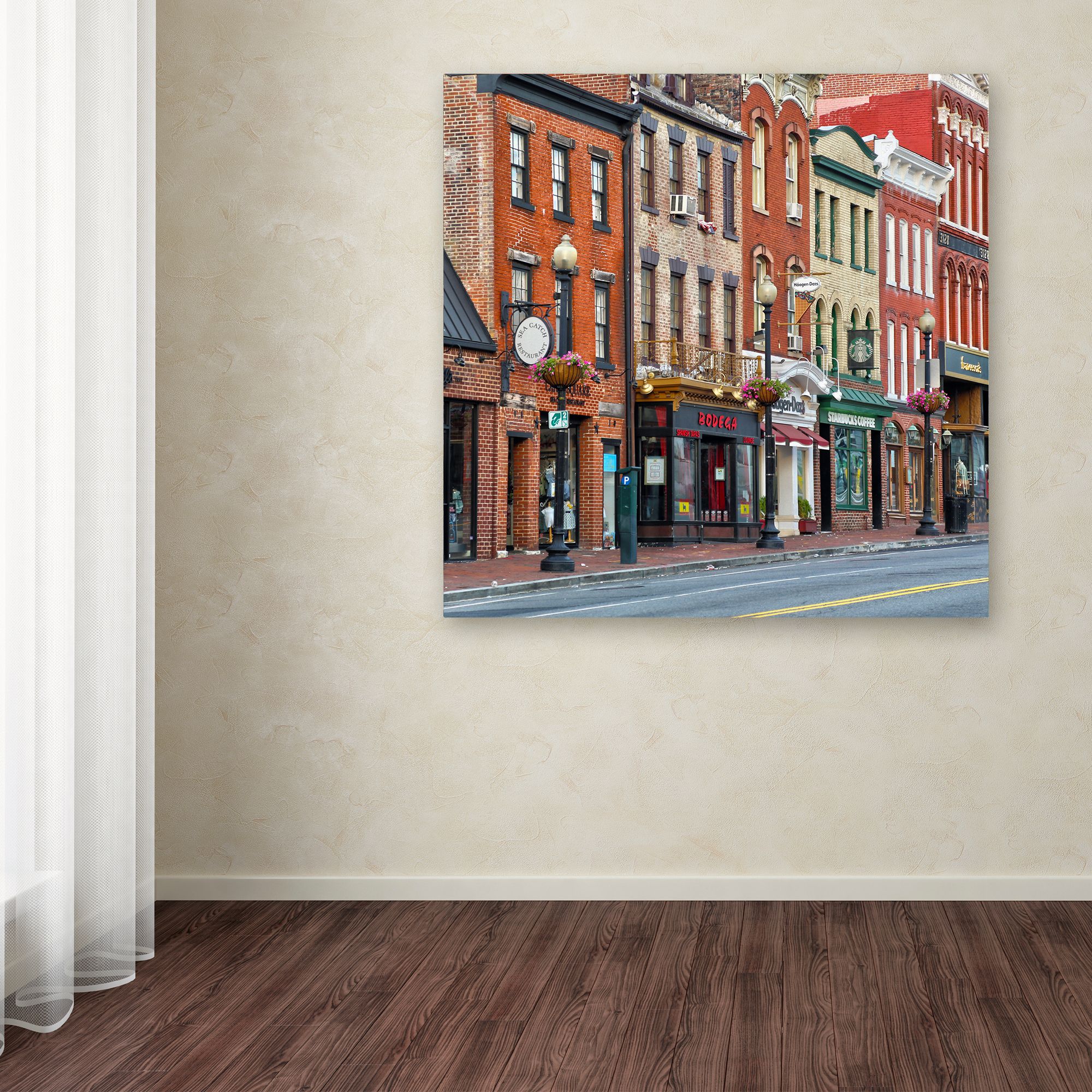 Trademark Fine Art "Georgetown Shops DC 2" Canvas Art by CATeyes