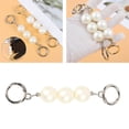 thumbnail image 4 of 2X Extensor de correa de bolso Correa de cadena de perlas artificiales Encantos de bolso de mano Plata 2 piezas, 4 of 7