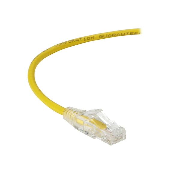 Black Box Slim-Net - Patch cable - RJ-45 (M) to RJ-45 (M) - 7 ft - UTP - CAT 6 - booted, molded, stranded - yellow