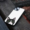 thumbnail image 4 of FINCIBO Soft Rubber Protector Cover Case for Apple iPhone 14 6.1" 2022, Animal Black White Tuxedo Cat, 4 of 5
