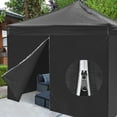 thumbnail image 3 of InstaHibit 10x10' Easy Pop Up Canopy Tent Side Wall Party Shelter Sun Wall Sidewall with Zipper Black 1Pc, 3 of 12