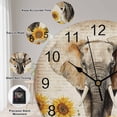 thumbnail image 5 of Wall Clock Sunflower Elephant Clocks PVC Silent Non-Ticking Battery Operated Decorative Retro Daisy Flower Animal Round Clock for Home Living Room Kitchen Bedroom Office School Wall Decor 10 Inch, 5 of 9