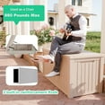 thumbnail image 2 of EasyUp 180 Gallon Resin Deck Box, Lockable Patio Outdoor Storage Box for Furniture, Garden Tools and Tools Storage, Waterproof Outside Storage Boxes（Grey）, 2 of 7