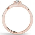 thumbnail image 3 of 1/3 Carat T.W. Diamond Cluster Double Halo 14kt Rose Gold Engagement Ring Set, 3 of 5