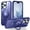 Blue, variant on Magnetic for iPhone 15 Pro Max Case [Compatible with Mag-safe] with Stand, [Military Grade Drop Protection] Shockproof Translucent Back Slim Protective