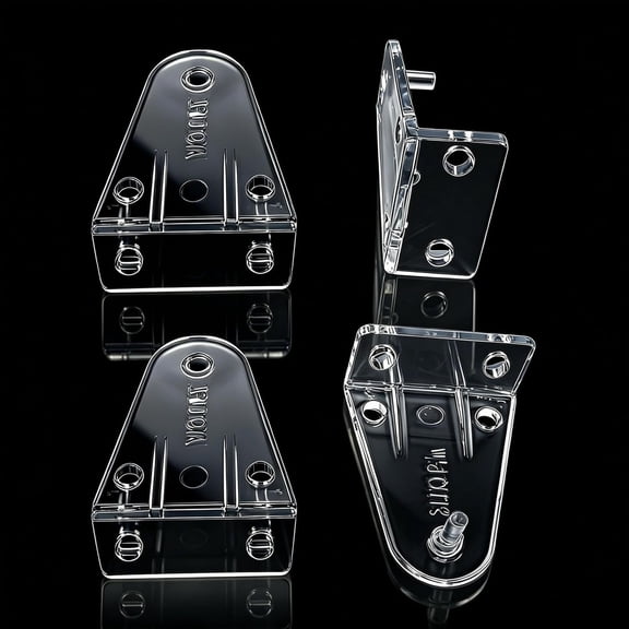 XIBUFE 2" Hold Down Brackets,Clear Blind Bottom Clips with Install Screws|4 Pack Plastic Blinds Bottom Rail Hold Clips Replacement Accessories for Horizontal Blinds Shades Window Doors