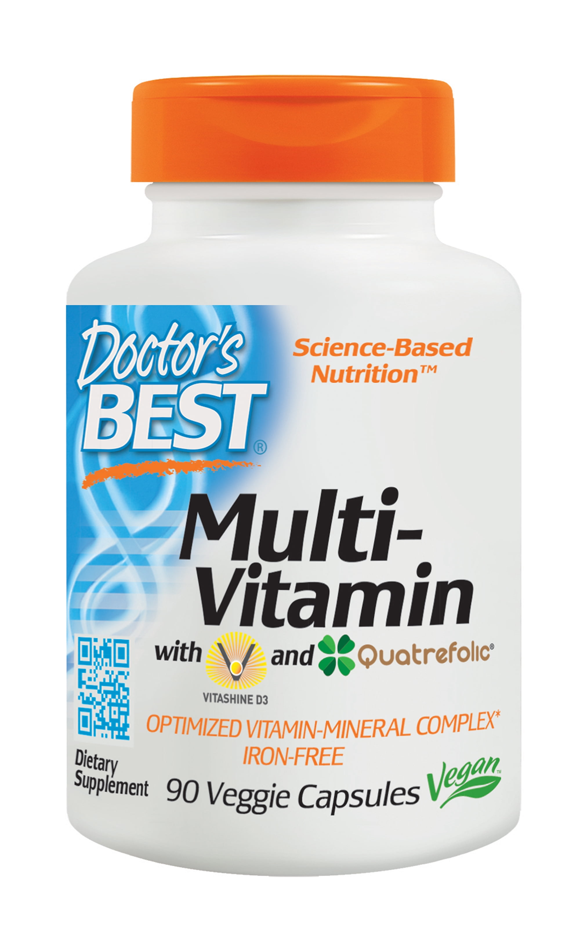 Doctor's Best MultiVitamin, Vegan, Gluten Free, 90 Veggie Caps