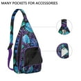 thumbnail image 3 of Vibrant Floral Sling Backpack - Colorful Hawaiian Inspired Print Shoulder Bag, Fashion Forward Design, 3 of 4