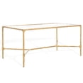 thumbnail image 6 of Safavieh Couture Isabellina Metal and Glass Glam Coffee Table, Brass/Clear, 6 of 10