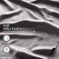 thumbnail image 5 of Lux Decor 100% Organic Viscose from Bamboo Sheets Set King Size - 4 Piece Ultra-Soft Luxury Cooling Bed Sheets, 16" Deep Pocket, Breathable & Hypoallergenic - Grey, 5 of 10