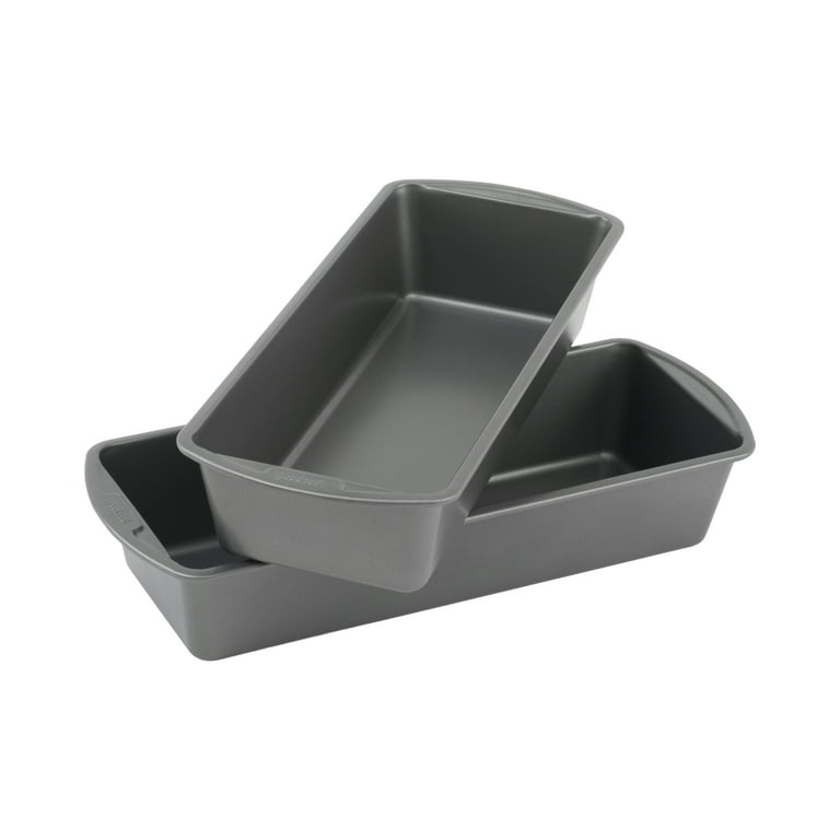GoodCook Set of 2 Extra Large 13'' x 5'' Nonstick Steel Bread Loaf Pans,  Gray
