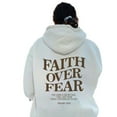 thumbnail image 4 of Faith Over Fear Christian Hoodie – Unisex Bible Verse Sweatshirt | Trendy Jesus Hoodie with Inspirational Message, 4 of 10