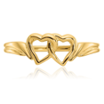 thumbnail image 5 of ICE CARATS 14K Solid Yellow Gold Heart Promise Anniversary Ring - 1mm Slim Band - Polished Women's, 5 of 8