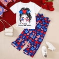 thumbnail image 2 of Xudanell 4th of July Baby Girl Outfit Cute Cool Girl Crop Tops Wide Leg Pants Toddler Girls Fourth of July Clothes White 7-8 Years, 2 of 9