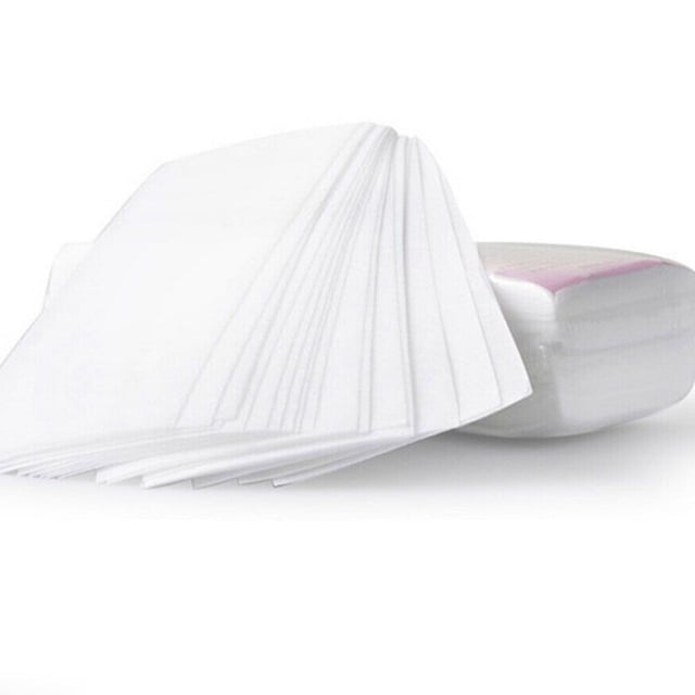 Papel Encerado para depilación 100 Tiras de cera Facial Corporal No Tejidas Blancas ANGGREK