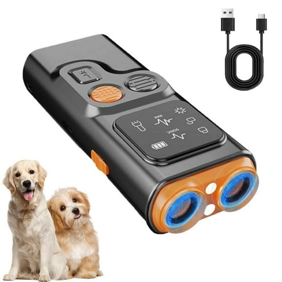 Dog Bark Deterrent Device with HD Display and LED Flashlight