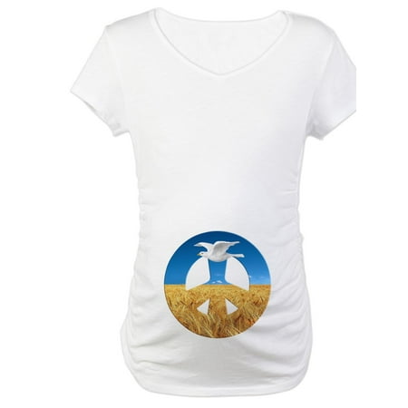 

CafePress - Peace In Ukraine Women s Maternity T Shirt - Cotton Maternity T-shirt Cute & Funny Pregnancy Tee