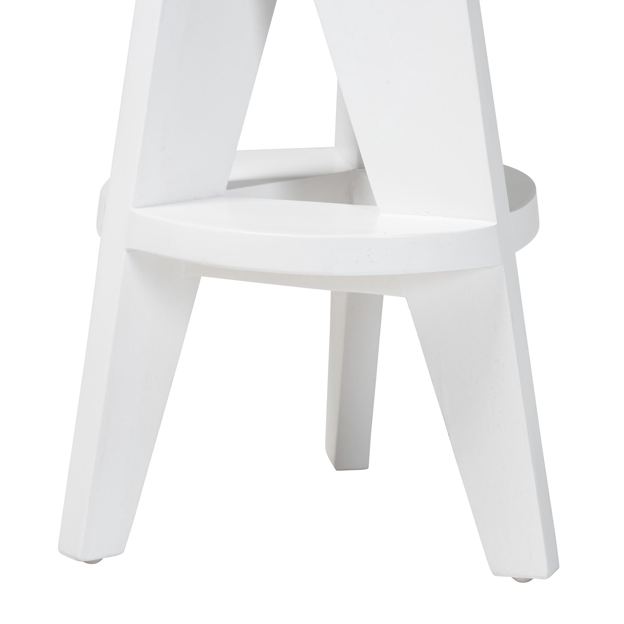 bali & pari Roy Japandi Counter Stool, Counter Height, White