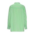 thumbnail image 3 of hotojiny Women's Tops Striped Button Down Shirts Casual Long Sleeve Stylish V Neck Blouses with Pockets, 3 of 6