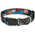 thumbnail image 1 of Dog Collar Plastic Clip Superman Metropolis Face Off 11 to 17 Inches 1.0 Inch Wide, 1 of 7