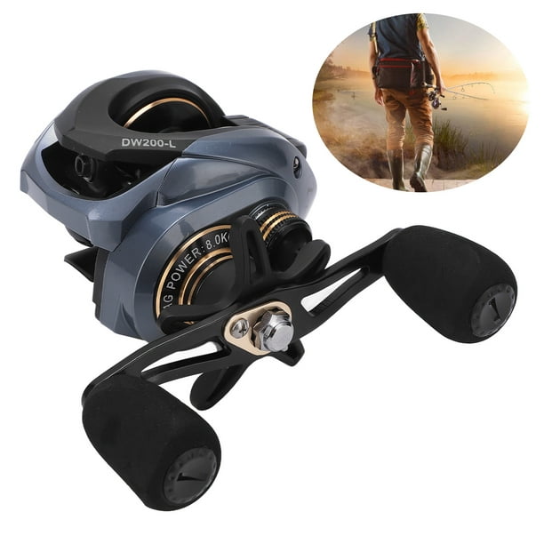 Youthink Baitcasting Reels, 7.2:1 Gear Ratio Dual Brakes Powerful Metal Baitcaster Reels 18+1bb High Speed For Saltwater And Freshwater Left Hand