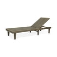 thumbnail image 3 of Benjara Pina Outdoor Chaise Lounger, 79 Inch, Dark Gray Slatted Acacia Wood, 3 of 5