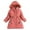 Watermelon Red, variant on Odeerbi Kids Boys Girls Winter Padded Coat Fleece Lined Jacket Waterproof Fleece Lined Thick Down Coats Puffy Cotton Jackets With Hood Black 6-7 Years
