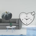 thumbnail image 2 of Cojín decorativo de acrílico con forma de corazón de calabaza para Halloween, reloj de almohada, cojín para sofá, arte de pared, movimiento silencioso, 2 of 8