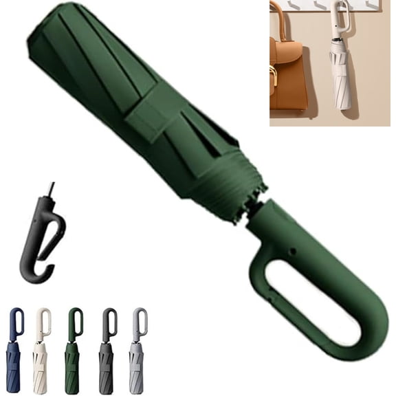 Folding Sun Umbrella for Both Rain and Sunshine,Portable Automatic Umbrellas with Ring Buckle,Large Compact Sun Parasol for Outdoor/Travel/Beach