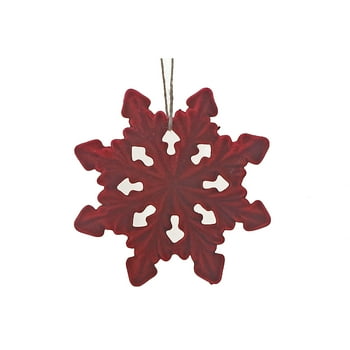 Décoration Flocon De Neige En Velours - Lot De 6