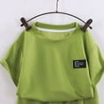thumbnail image 5 of Quealent Toddler Kids Boys Soft Comfy 2 Pieces Set Short Sleeve Shirts and Shorts Sets Boy Summer Clothes 4-12 Years (Green, 7-8 Years), 5 of 6