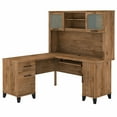 thumbnail image 1 of Bush Furniture Somerset 60W L Shaped Desk with Hutch, Fresh Walnut, 1 of 7