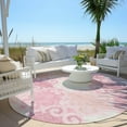 thumbnail image 6 of Addison Rugs Chantille Indoor/Outdoor Transitional Scrolls Pink Washable Round Rug, 8' x 8', 6 of 6