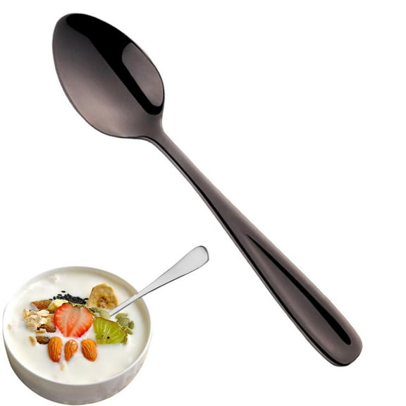 Bxaolu Teaspoon, 5.5" Spoons Silverware, Premium Stainless Steel Tea Spoons, Durable Small Spoon, Kitchen Dessert Spoon, Mirror Finish, Dishwasher Safe