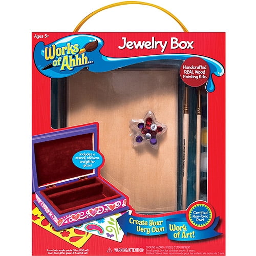 masterpieces works of ahh wood paint kit jewelry box walmart com works of ahh