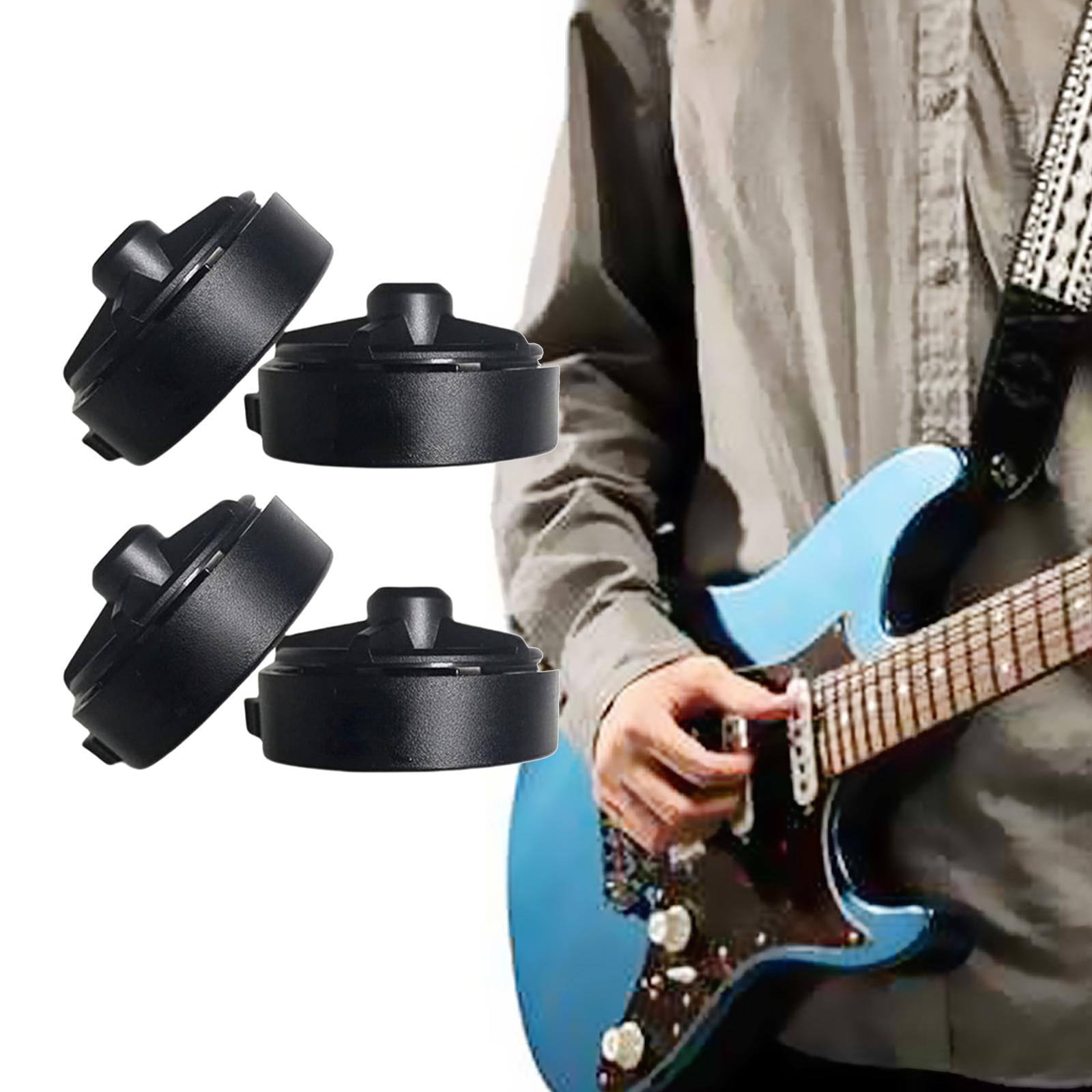 4 Pieces Guitar Strap Locks Universal Quick Change Set Easy Installation for Electric Acoustic Bass Guitars