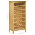 thumbnail image 3 of vidaXL Wine Cabinet Bottle Holder Floor Wine Cabinet Organizer Solid Oak Wood, 3 of 5