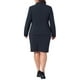 thumbnail image 3 of Conjunto de traje de blazer y falda lápiz de dos piezas de talla grande Agnes Orinda con solapa muesca y botones 4X azul marino, 3 of 6