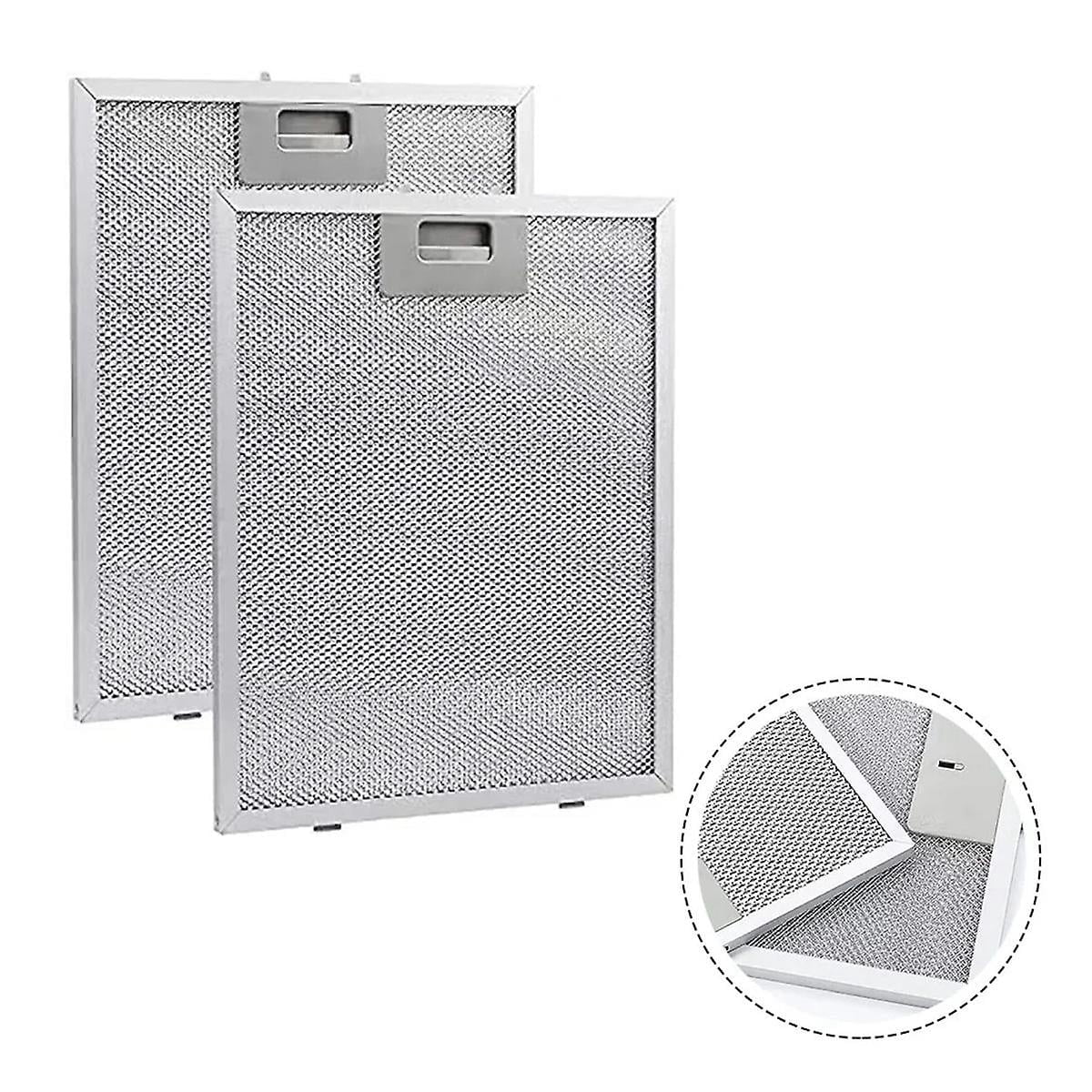 2PCS Range Hood Filter Cooker Hood Grease Filter Kitchen Extractor Ventilation Aluminium Aspirator