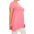 thumbnail image 3 of Women's Plus Size Solid Casual Loose Fit Pocket Tunic Top Mini Dress, 3 of 5