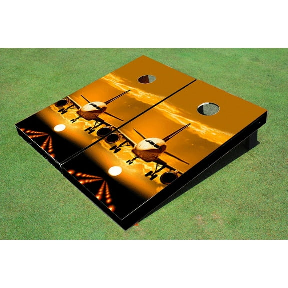 Jet Sunset Themed Cornhole Boards