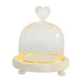 thumbnail image 3 of Glass Cloche Dome Cloche Bell Jar Display Case Party Transparent Dome Cloche 10x8cm Heart, 3 of 8