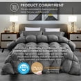 thumbnail image 3 of Pinch Pleat Ruffled - Gray California King Goose Down Fiber Comforter Duvet Insert, 3 of 8