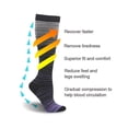 thumbnail image 3 of Athletic Compression Socks Gradient Color for Men Women Workout,Nurse,Running,Travel 3 Pairs, 3 of 6