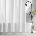 thumbnail image 2 of White Waterproof Shower Curtain, Large 72"x84" Washable Polyester Fabric Shower Curtains for Bathroom, Modern Simple White Backdrop Decorative Bathtub Curtain Sets with Hooks, 2 of 9
