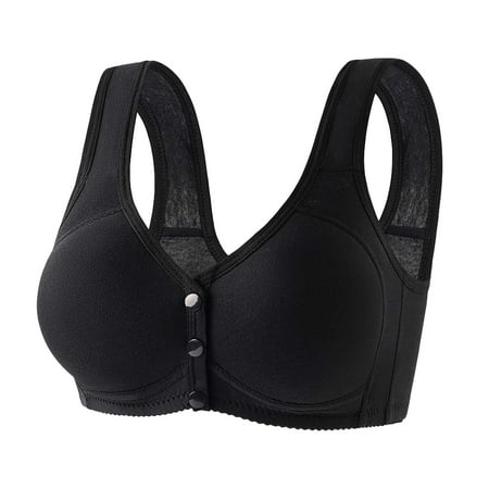Ploknplq Bras for Women No Underwire front Closure Bras for Women bra Tank Tops for Women sports Bra Tank Top support Bras Strap Up Bras No Underwire Wireless Bras bras for Women Black 48 Red S