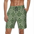 thumbnail image 1 of Baroque Print Board Shorts Summer Blue and Gold Board Short Pants Man Fast Dry Hawaii Printed Large Size Swim Trunks, 1 of 5