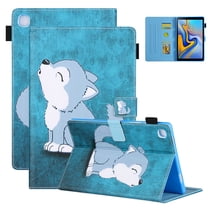 Galaxy Tab A 10.1" 2019 Case SM-T510 T515 T517 (NOT for T580), Allytech PU Leather Slim Shell Lightweight Shockproof Book Style Girls Women Case for Samsung Galaxy Tab A 10.1" 2019, Wolf