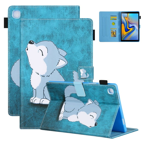Galaxy Tab A 10.1" 2019 Case SM-T510 T515 T517 (NOT for T580), Allytech PU Leather Slim Shell Lightweight Shockproof Book Style Girls Women Case for Samsung Galaxy Tab A 10.1" 2019, Wolf