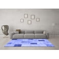 thumbnail image 3 of Ahgly Company Indoor Round Patchwork Blue Transitional Area Rugs, 8' Round, 3 of 4
